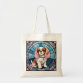 Niedlich Cavalier King Charles Pastel Stettel Glas Tragetasche (Vorne)