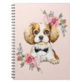Niedlich Cavalier King Charles Puppy Watercolor Notizblock (Vorderseite)