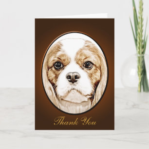 Niedlich Cavalier King Charles Spaniel Dankeskarte