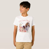 Niedlich Cavalier King Charles Spaniel Dog Floral T-Shirt (Vorne ganz)