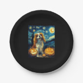 Niedlich Cavalier King Charles Spaniel Dog Hallowe Pappteller (Vorderseite)