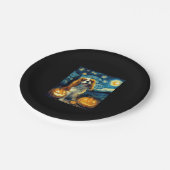 Niedlich Cavalier King Charles Spaniel Dog Hallowe Pappteller (Schrägansicht)