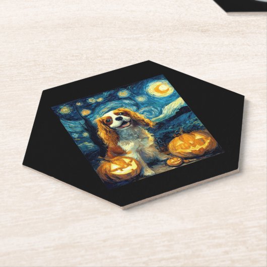 Niedlich Cavalier King Charles Spaniel Dog Hallowe Untersetzer (angewinkelt)