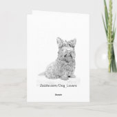 Niedlich Cavalier King Charles Spaniel Feiertagskarte (Rückseite)