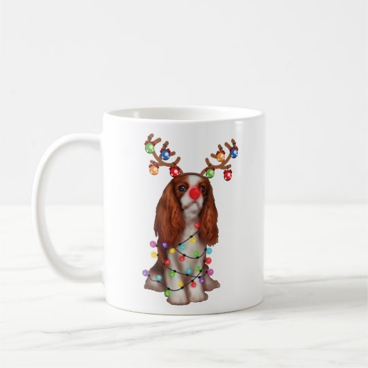 Niedlich Cavalier King Charles Spaniel Funny Xmas  Kaffeetasse (Links)