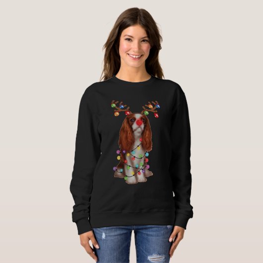 Niedlich Cavalier King Charles Spaniel Funny Xmas  Sweatshirt (Vorne ganz)