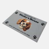 Niedlich Cavalier King Charles Spaniel Fußmatte (Schrägansicht)
