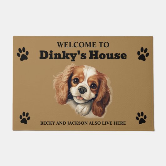 Niedlich Cavalier King Charles Spaniel Fußmatte (Vorderseite)