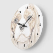 Niedlich Cavalier King Charles Spaniel Große Wanduhr (Winkel)