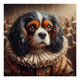 Niedlich Cavalier King Charles Spaniel Hamlet Art Poster