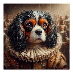 Niedlich Cavalier King Charles Spaniel Hamlet Art Poster