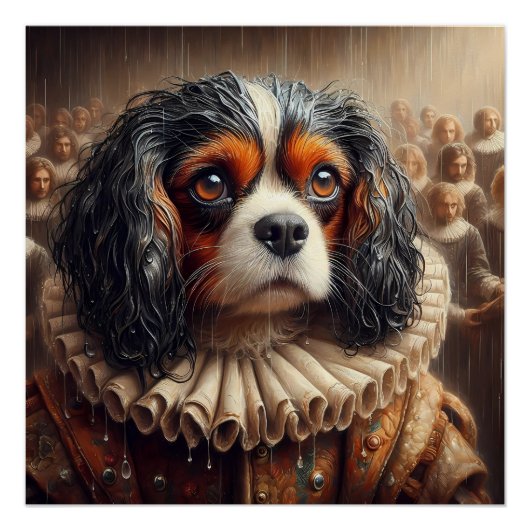 Niedlich Cavalier King Charles Spaniel Hamlet Art Poster (Vorderseite)