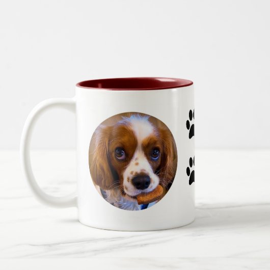 Niedlich Cavalier King Charles Spaniel Kaffee Tass Zweifarbige Tasse (Links)
