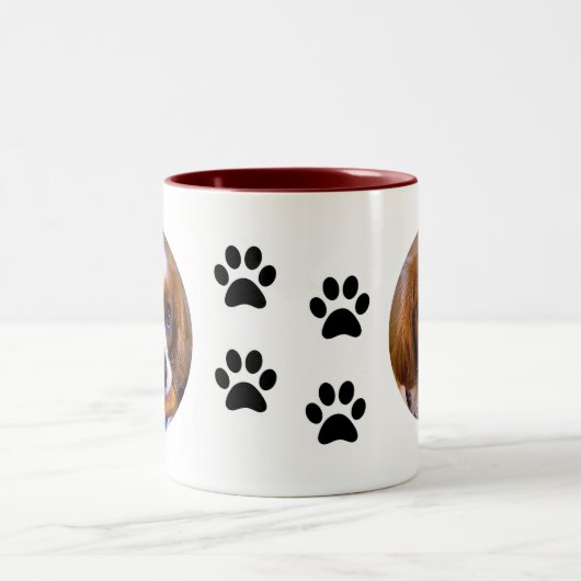 Niedlich Cavalier King Charles Spaniel Kaffee Tass Zweifarbige Tasse (Mittel)