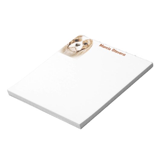 Niedlich Cavalier King Charles Spaniel Notizblock (Rotiert)