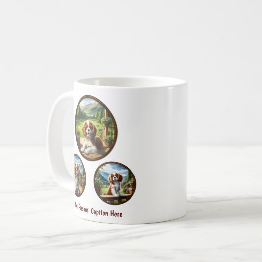 Niedlich Cavalier King Charles Spaniel Puppy Kaffeetasse (Vorderseite Links)