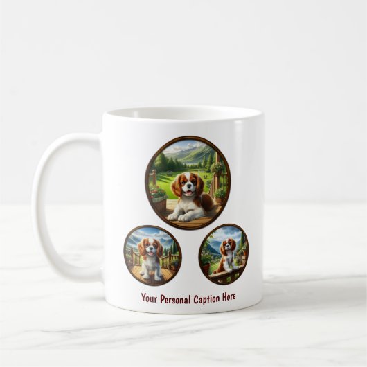 Niedlich Cavalier King Charles Spaniel Puppy Kaffeetasse (Links)
