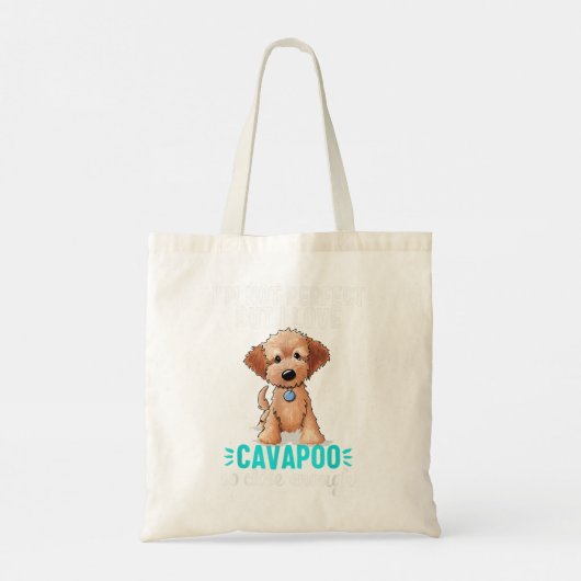 Niedlich Cavapoo Dog Mama Papa Pet Grafik lustiges Tragetasche (Rückseite)
