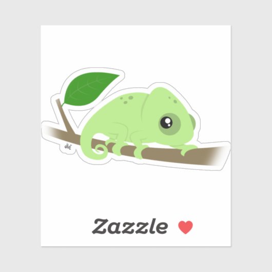 Niedlich Chameleon Custom-Cut Vinyl Sticker (Blatt)