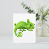 Niedlich Chameleon Illustration Postkarte (Stehend Vorderseite)