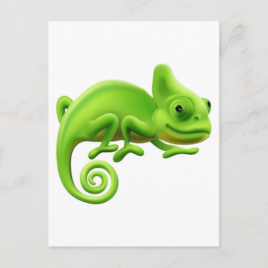 Niedlich Chameleon Illustration Postkarte (Vorderseite)
