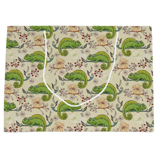 Niedlich Chameleon Lizard Große Geschenktüte (Vorderseite)