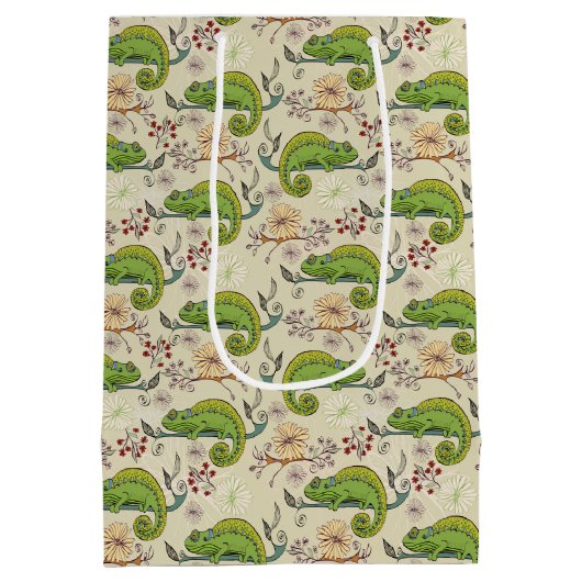 Niedlich Chameleon Lizard Mittlere Geschenktüte (Rückseite)