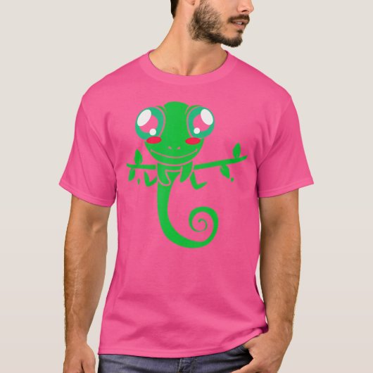 Niedlich Chameleon T-Shirt (Vorderseite)