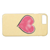 Niedlich Champagnerfarbenrotes Herz Case-Mate iPhone Hülle (Rückseite (Horizontal))