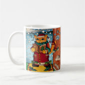 Niedlich Charming Christmas Carol Singer Cat Kaffeetasse (Links)