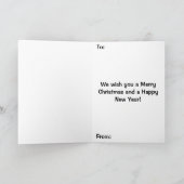 Niedlich Charming Christmas Carol Singer Cat Karte (Innenseite)