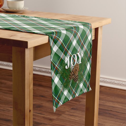 Niedlich Charming Happy Holidays Joy Cabin Wohnges Kurzer Tischläufer (Beispiel)