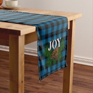 Niedlich Charming Happy Holidays Joy Cabin Wohnges Kurzer Tischläufer