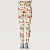 Niedlich Chat Genießen Sie die Weihnachtszeit Leggings (Vorderseite)