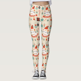 Niedlich Chat Genießen Sie die Weihnachtszeit Leggings