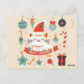 Niedlich Chat Genießen Sie die Weihnachtszeit Postkarte (Rückseite)