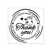 Niedlich Chat Vielen Dank Gummistempel (Prägung)