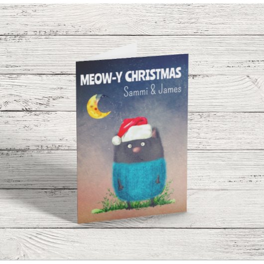 Niedlich Chat Weihnachten Karte