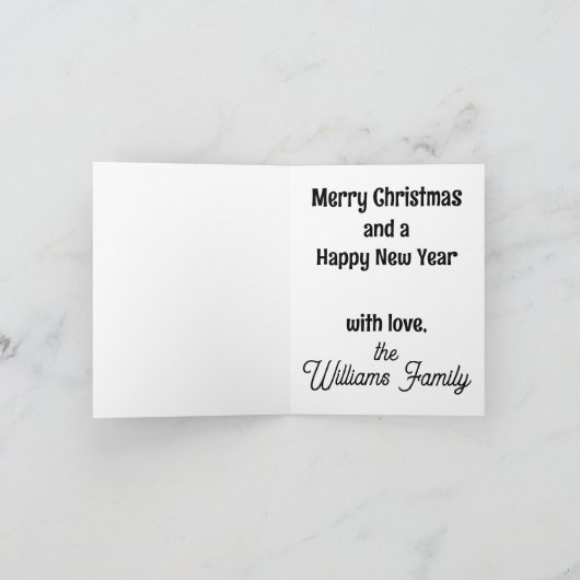 Niedlich Chat Weihnachten Karte (Innenseite)