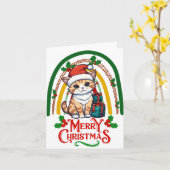 Niedlich Chat Weihnachten Karte (Gelbe Blume)