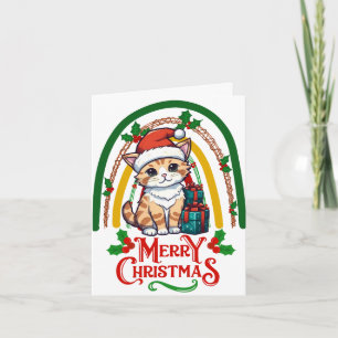 Niedlich Chat Weihnachten Karte