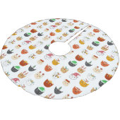 Niedlich Chat Weihnachten Polyester Weihnachtsbaumdecke (Schrägansicht)