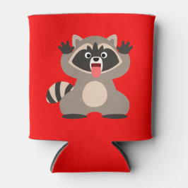 Niedlich Cheeky Cartoon Raccoon Dosenkühler