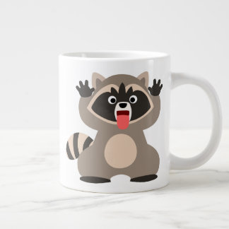 Niedlich Cheeky Cartoon Raccoon Jumbo-Tasse