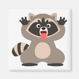 Niedlich Cheeky Cartoon Raccoon Magnet