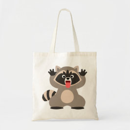 Niedlich Cheeky Cartoon Raccoon Tragetasche