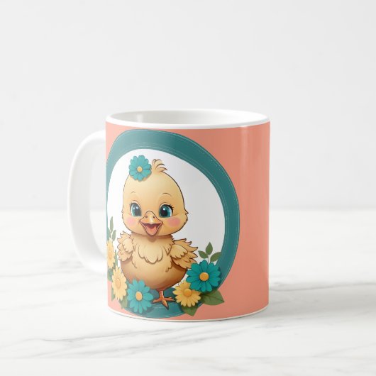 Niedlich Cheeky Chicky Pun Tasse (Vorderseite Links)