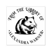 Niedlich Cheeky Hamster Library Name Permastempel (Design)