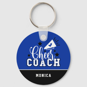 Niedlich Cheercoach Personalisiert Royal Blue und Schlüsselanhänger