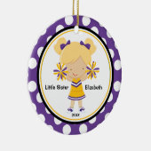 Niedlich Cheerleader Little Sister Weihnachtsschmu Keramikornament (Rechts)